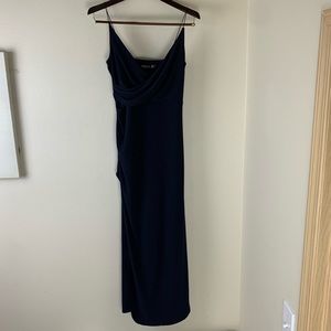 💙 Nasty Gal Collection Formal Dress – Navy Blue Spaghetti Strap, Size 10 💙
